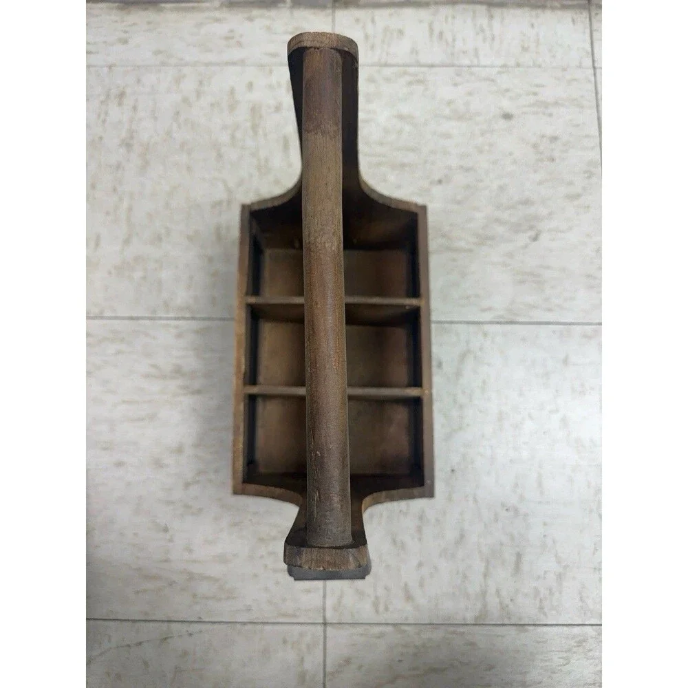 Rustic Wood 6 Bottle Beer Caddy Tote Dual Chalkboard Bottle Opener Carrier